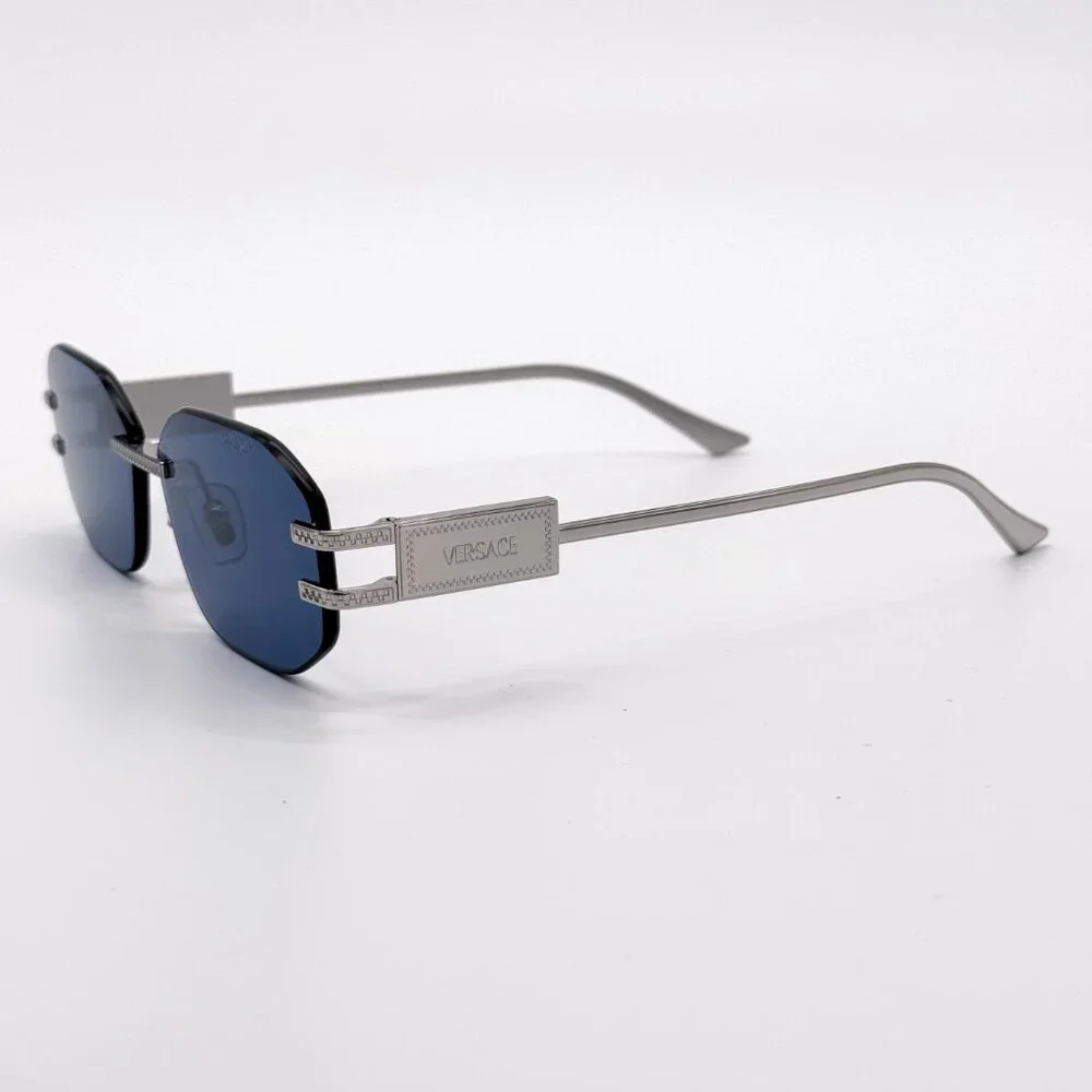 NEW VERSACE VE2274 1000/80 WOMEN SUNGLASSES MOD 2274 1000/80 BLUE VE2274 100080 - Picture 6 of 9
